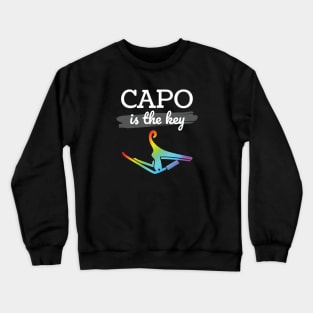 Capo is the Key Colorful Capo Dark Theme Crewneck Sweatshirt